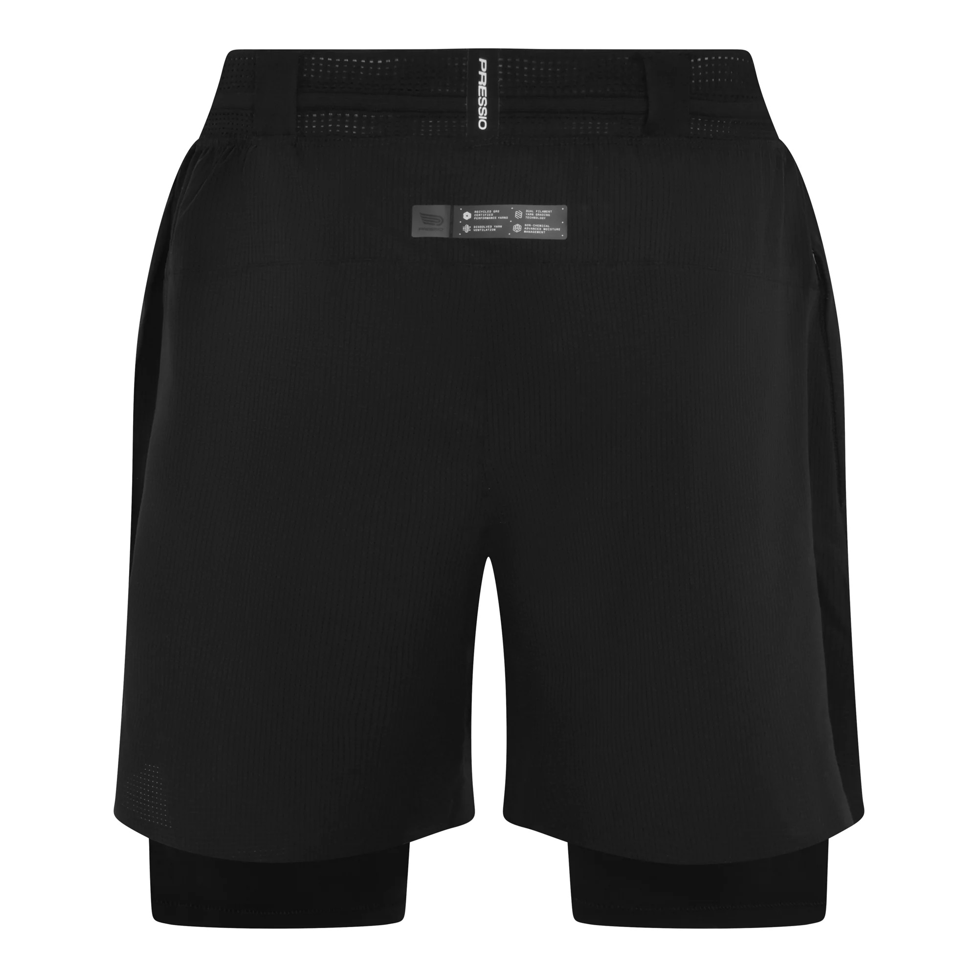 Quần Short Chạy Bộ Nam 2N1 4.5' Pressio - Men’s Run Elite 2N1 Short 4.5' - Black