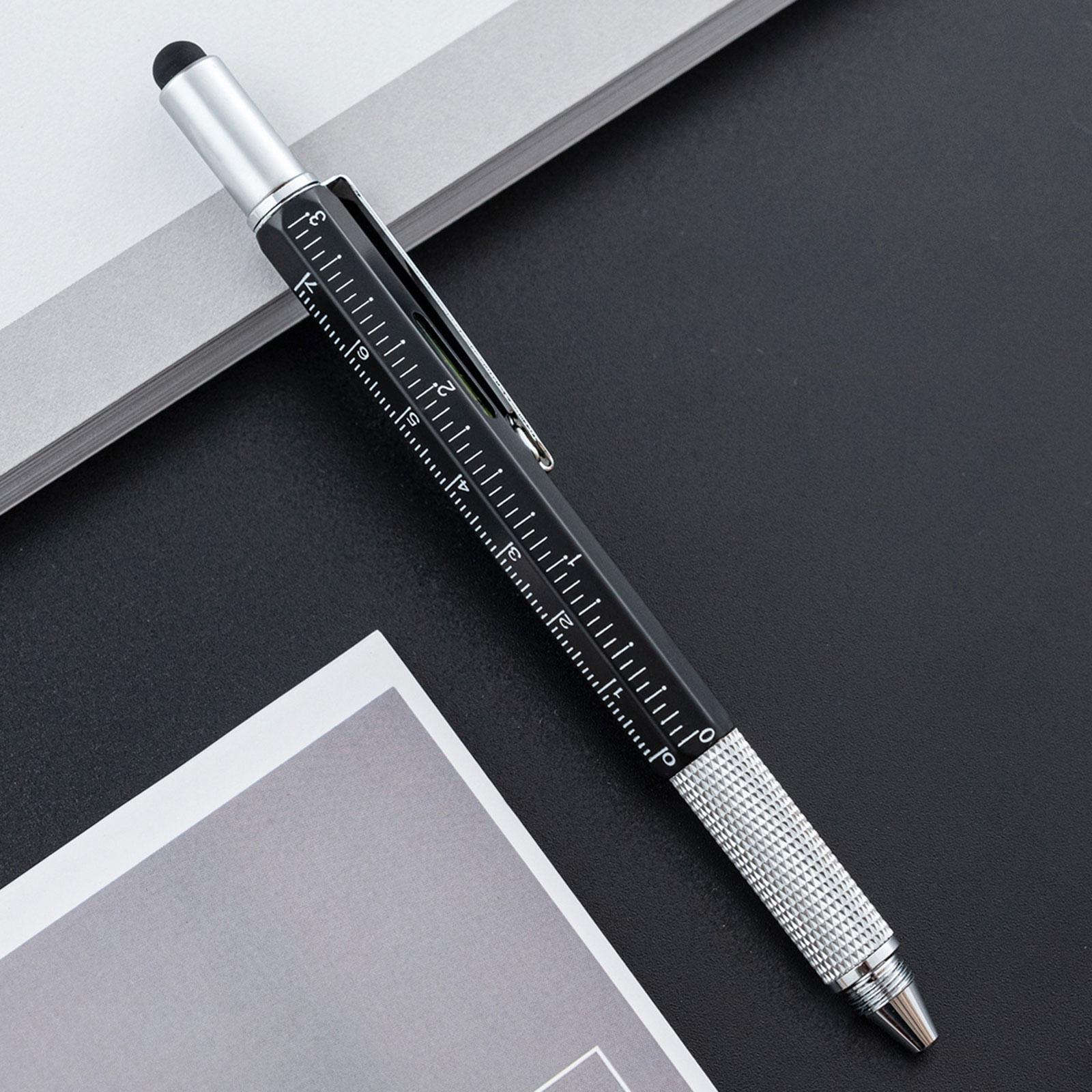 Multitool Pen Gift Pen for Men Level Gauge Touch Screen Stylus Ruler