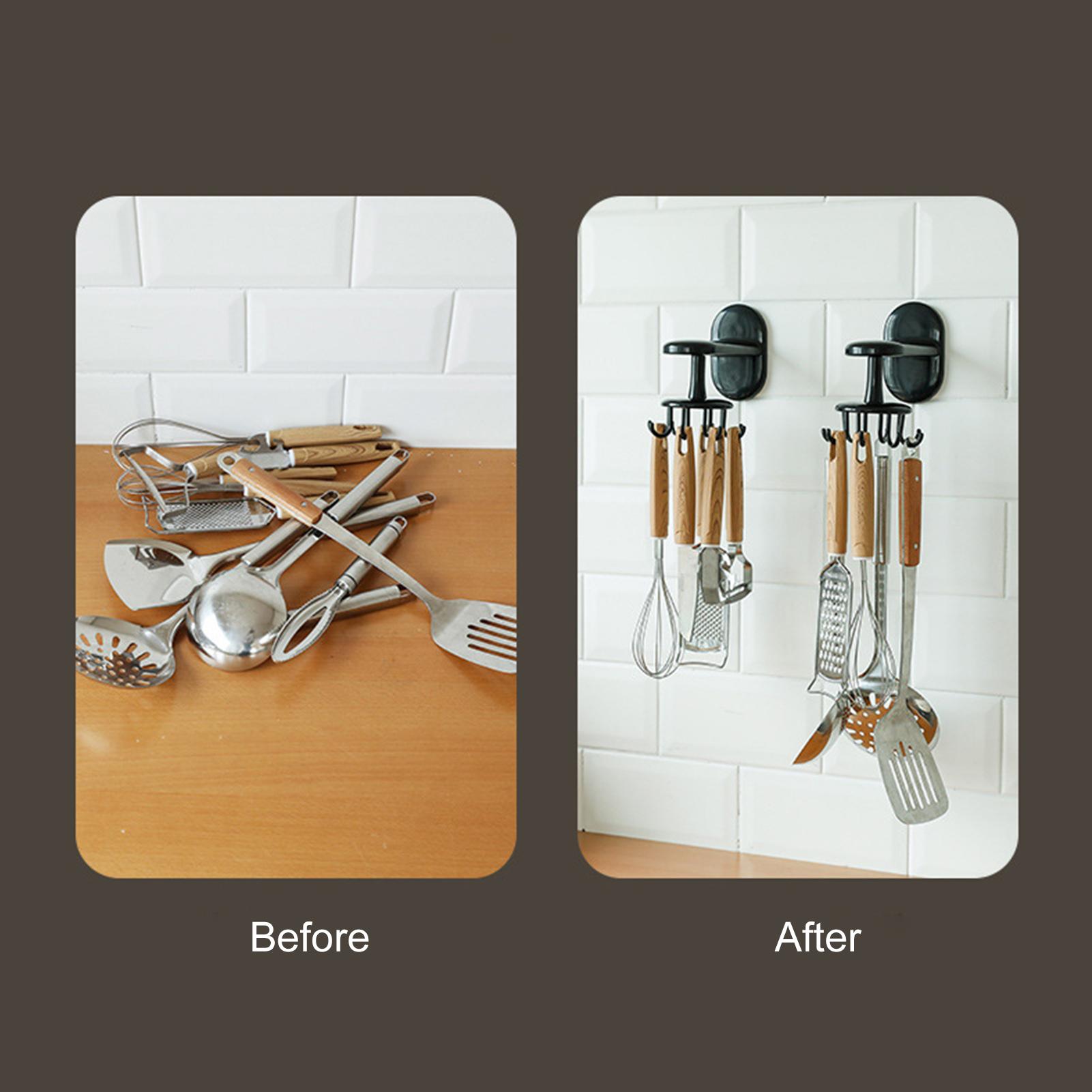 Móc Treo Dán Tường Xoay 360 Độ Tiện Dụng Đa Năng Cho Nhà Bếp, Phòng Tắm, Treo Chìa Khóa ,Vật Dụng Cá Nhân