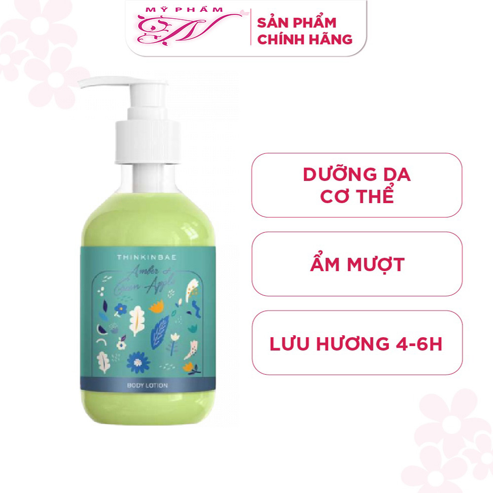 Sữa dưỡng thể Thinkinbae hương Hổ phách và Táo xanh 300ml