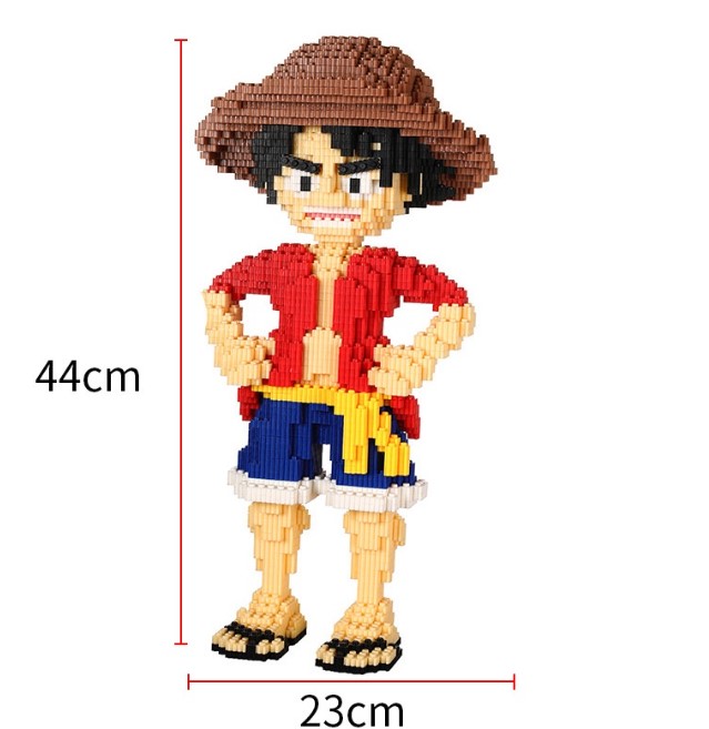 Mô hình lắp ghép One Piece đảo hải tặc Luffy + Tặng kèm bộ thẻ bài Pokemon