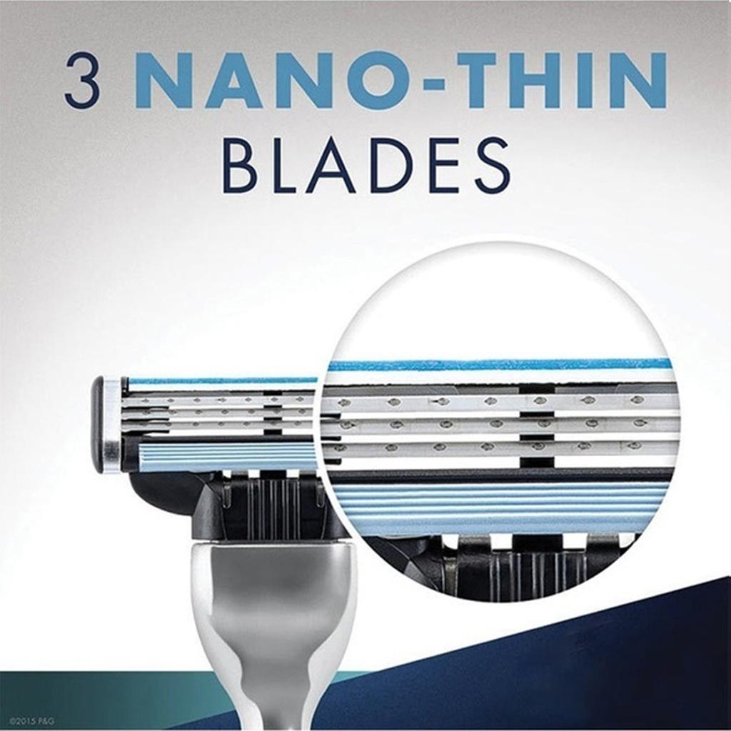 4 Pcs Stainless Steel 3 Layer Razors Blade Men's Shaver Refills Cartridge Blade