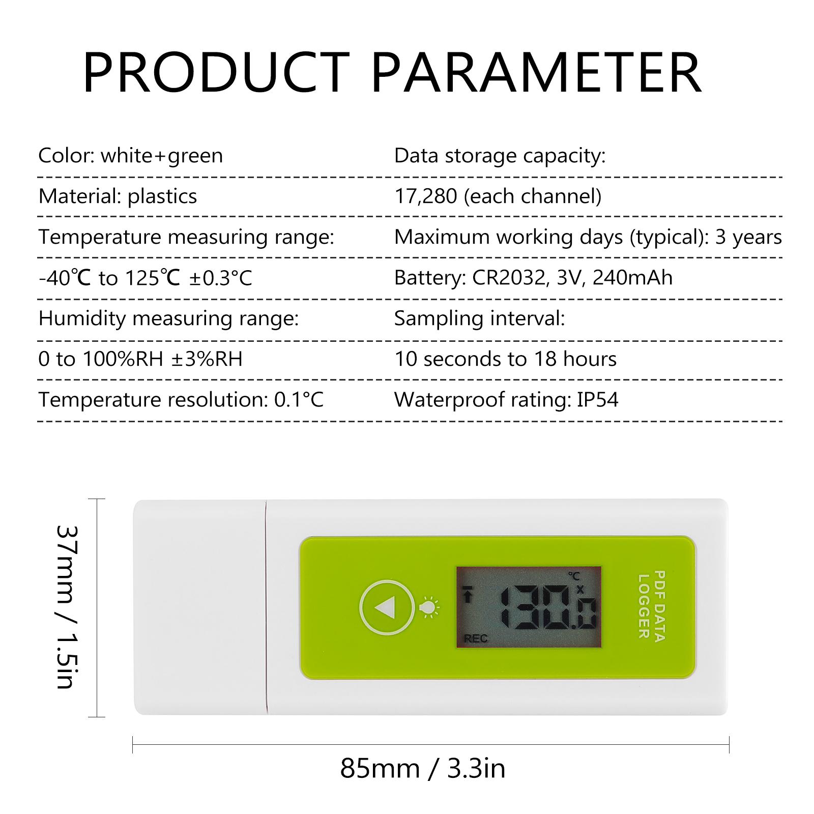 Portable LED Display Temperature and Humidity Loggers Mini Home-use Multifunctional Thermometer Hygrometer