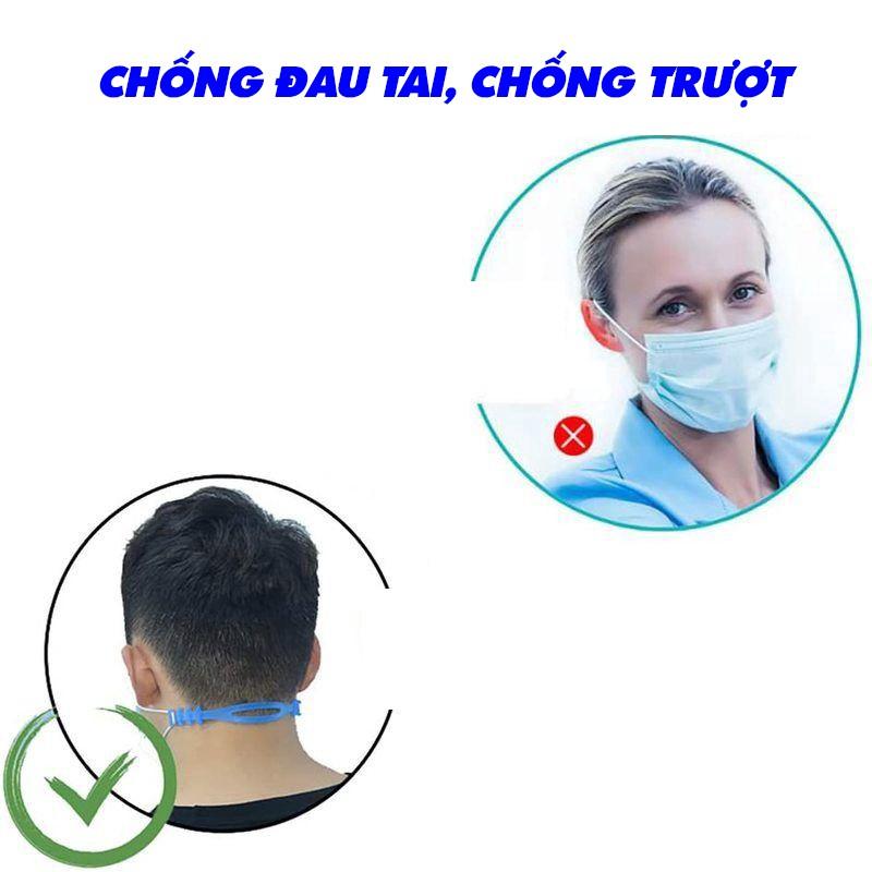 Combo 10 Chiếc Dây Đeo Khẩu Trang Chống Đau Tai, Chất Liệu Nhựa Dẻo Chống Rơi