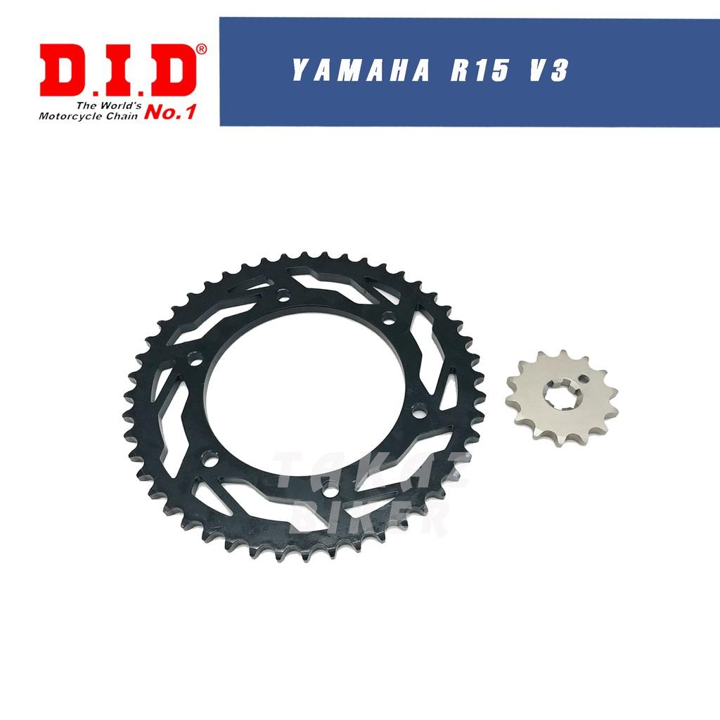 B3 Nhông Sên Dĩa 15T x 47T Recto xe Yamaha R15 V3 - Sên VIX - TFX Phốt Cao Su Hàng Thái Lan PKN