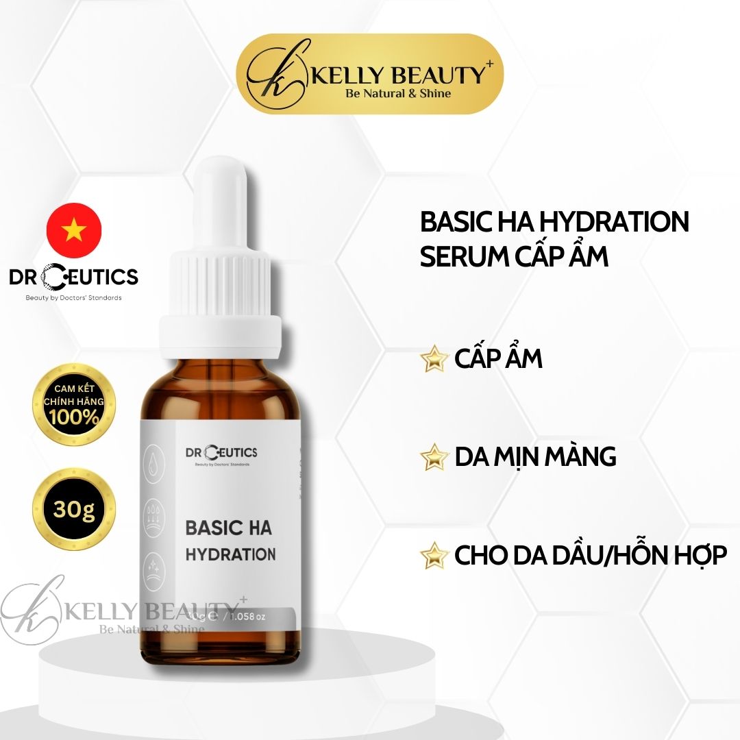 Serum Basic HA Hydration Drceutics - Cấp Ẩm, Nuôi Dưỡng, Mềm Mịn Cho Da Dầu Mụn | Kelly Beauty