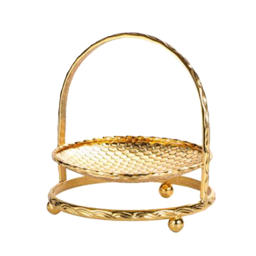 1/2/3 Tier Zinc Alloy Cake Stand Afternoon Tea Wedding Plate Party Tableware, Gold or Silver