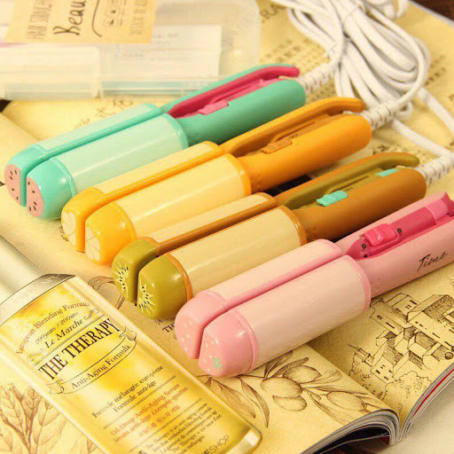 Máy làm tóc mini 2 trong 1 siêu xinh KM Summer Fruit - màu sắc giao ngẫu nhiên