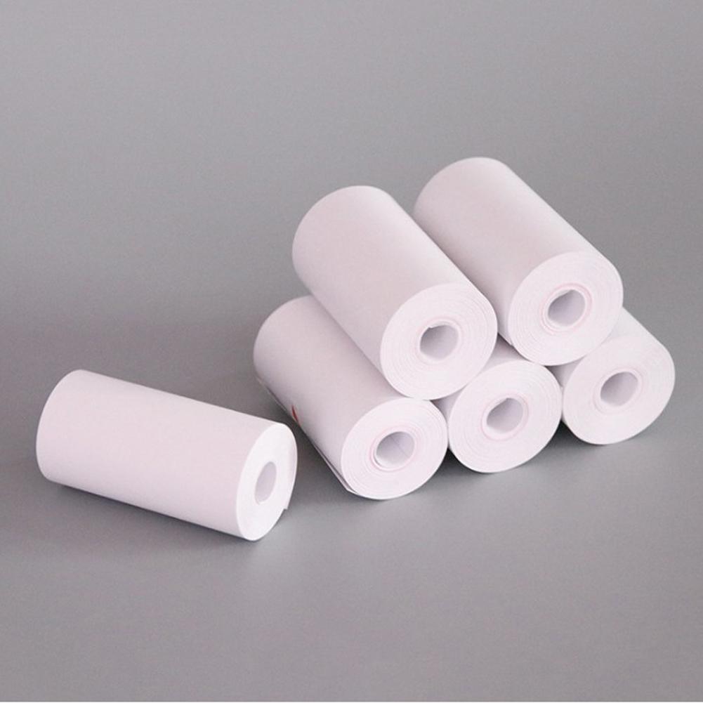 10 Rolls White Blank Thermal Paper Roll 57x25mm/2.17x0.98in Photo Picture Receipt Memo Printing Compatible with Pocket