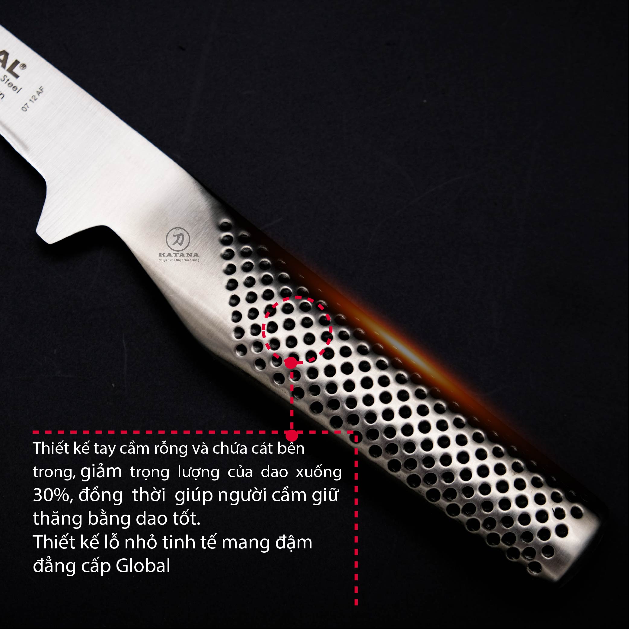 Dao bếp Nhật cao cấp Global G21 Boning Knife - Dao lọc xương (160mm)- Dao bếp Nhật chính hãng