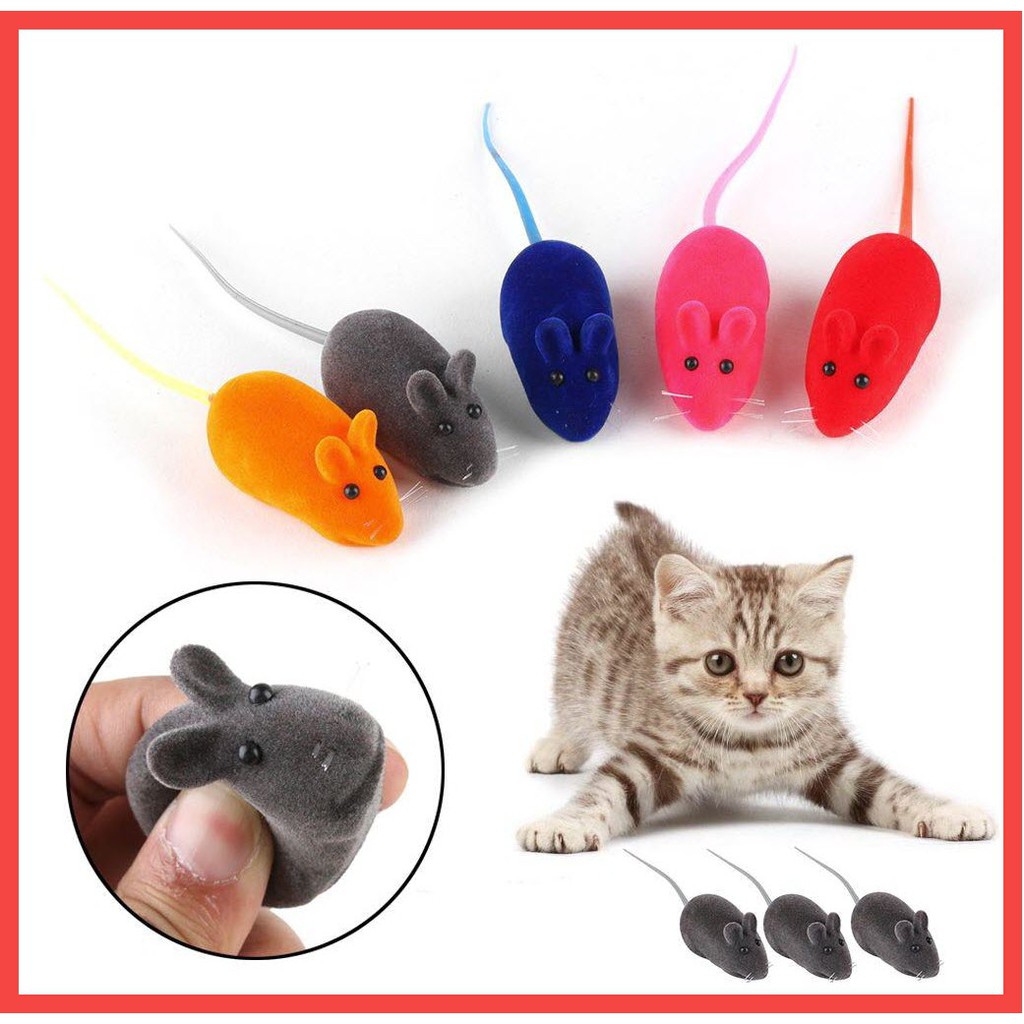 ComBo 3 Đồ Chơi Con Chuột Giả Bóp Kêu Cho Mèo