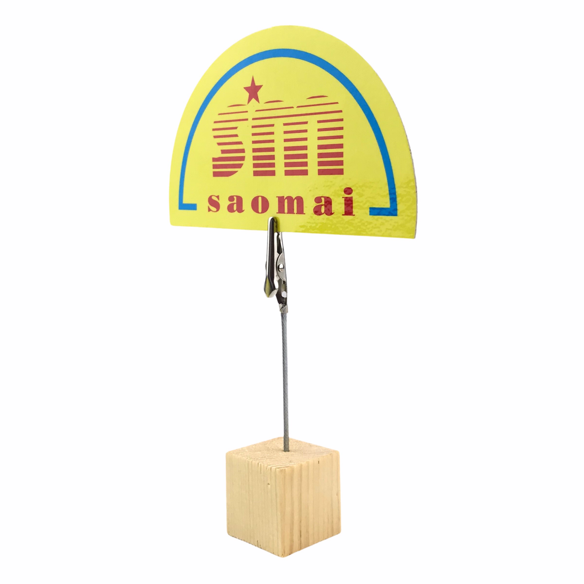 Wobbler đế gỗ WB-006 3x3cm kẹp nhọn - Bịch