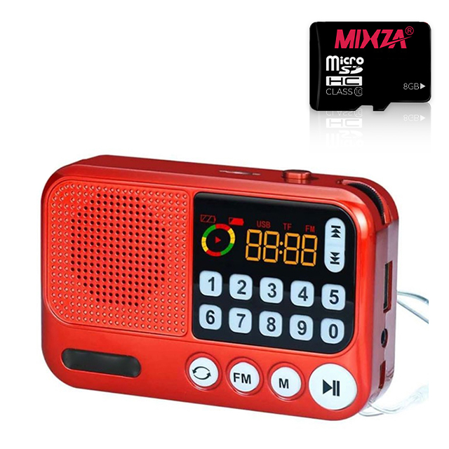 Đài radio kiêm loa nghe nhạc mini - Kèm Thẻ Nhớ S99 hỗ trợ TF, usb, jack 3.5