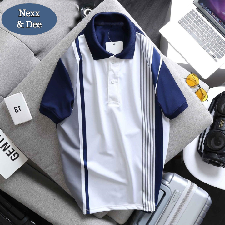 Áo thun polo nam kẻ sọc ngang cá sấu có cổ bẻ Nexx & Dee vải thun lạnh cao cấp ND06
