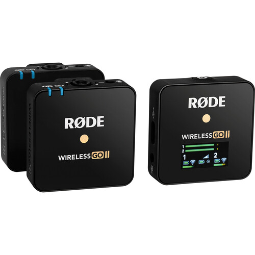 Rode Wireless GO II - Micro Thu Âm Không Dây Cao Cấp Cho Máy Ảnh, Tự Động Lưu Bản Ghi, Hoạt Động 7 Giờ (2 phát 1 thu) - Hàng nhập khẩu