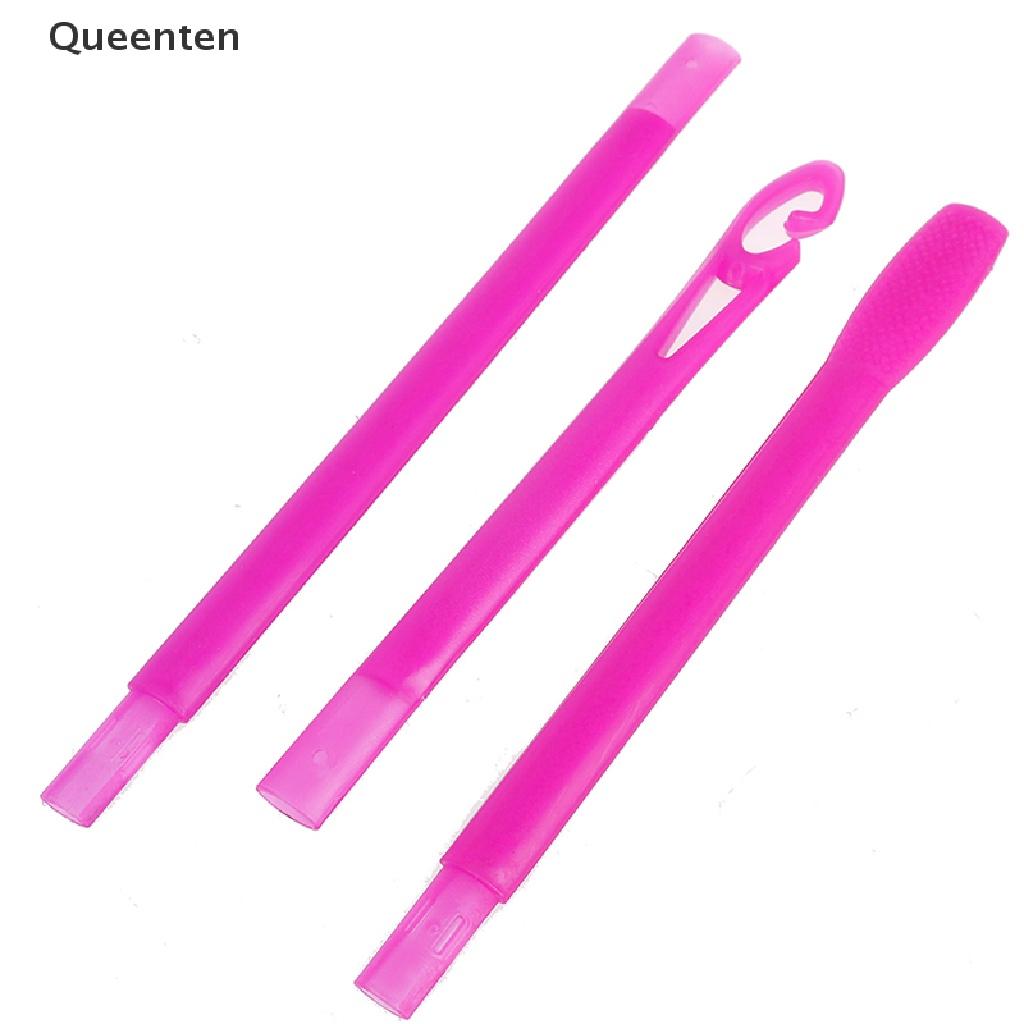 Queenten 12Pcs Portable Magic Long Hair Curlers Curl Maker Rollers Spiral Leverage Former QT