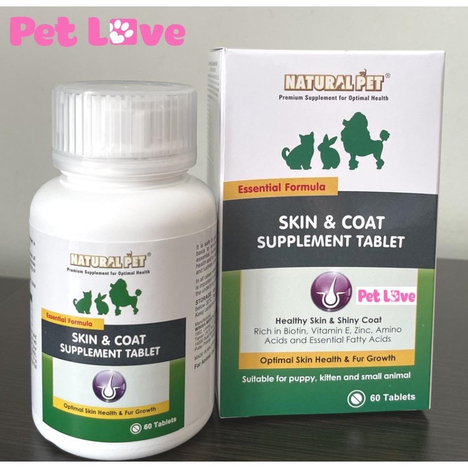 Natural Pet làm đẹp da lông, bổ sung dinh dưỡng cho chó mèo (1 hộp x 60 viên)