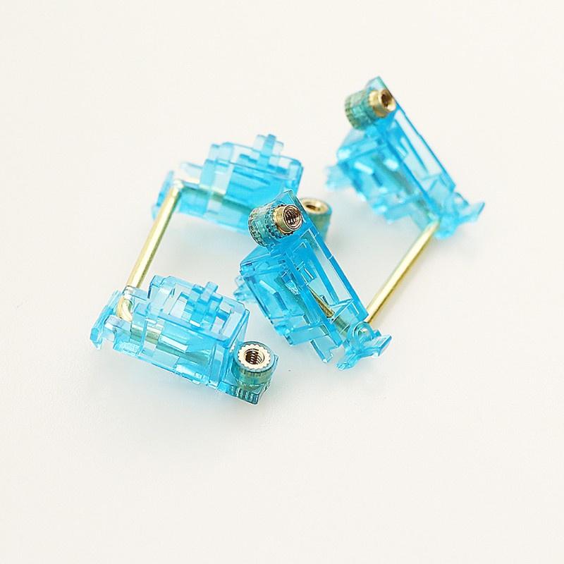 HSV V2 Translucent Smokey Gold Plated Screw-in Stabilizers 2X 6.25X Mechanical Keyboard Screw Stabilizers