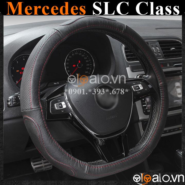 Bọc vô lăng D cut xe ô tô Mercedes SLC Class 200 43 volang Dcut da cao cấp - OTOALO - Da và cacbon