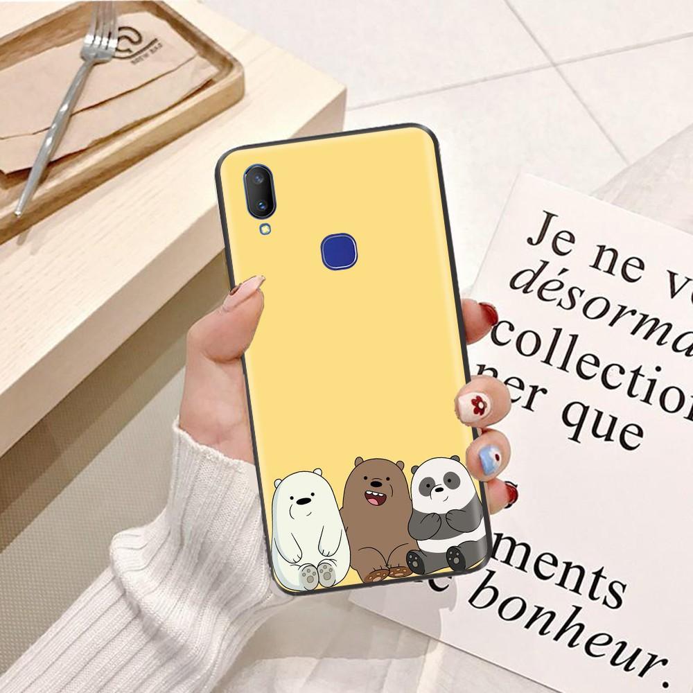 Ốp lưng dành cho điện thoại ViVo Y17 Viền dẻo TPU hình Gấu Trắng Vui Vẻ