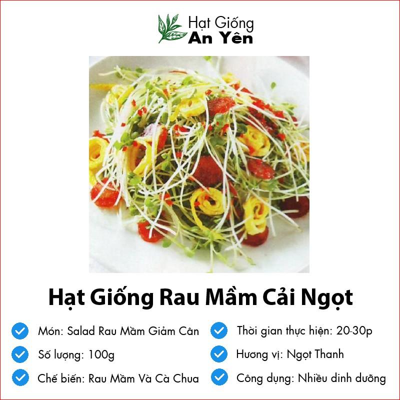Hạt giống Rau Mầm Cải Ngọt thu hoạch sớm, dễ trồng, nảy mầm cao, sinh trưởng khoẻ,