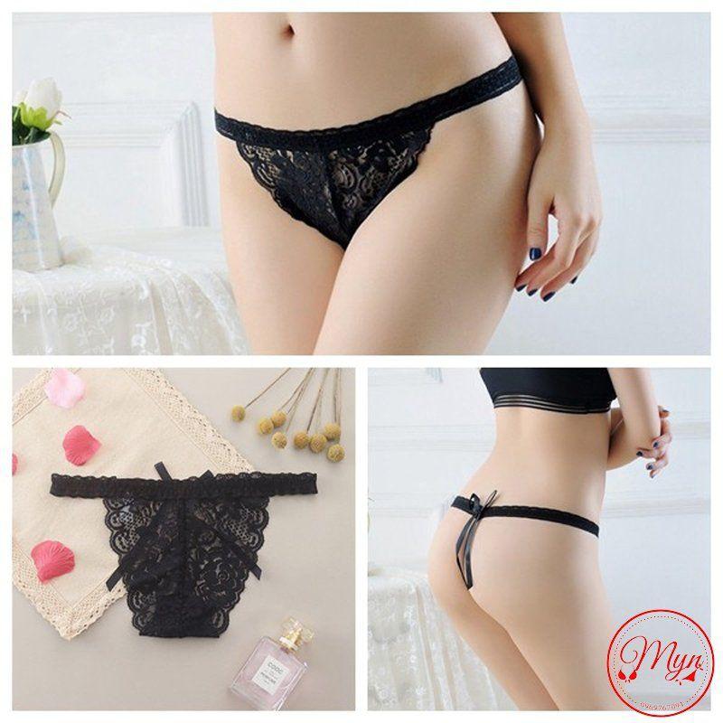 QUẦN LÓT LỌT KHE REN BUỘC NƠ