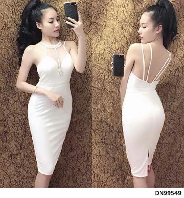 Đầm yếm sexy đính cườm