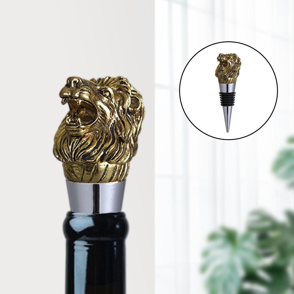 2 Pieces Animal Wine Bottle Stopper Decor for Bar Beverage Champagne Bottle