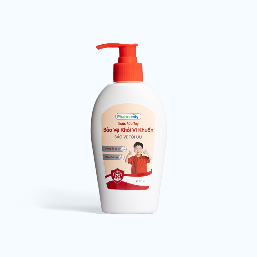 Nước rửa tay Pharmacity bảo vệ tối ưu (Chai 200ml) - New