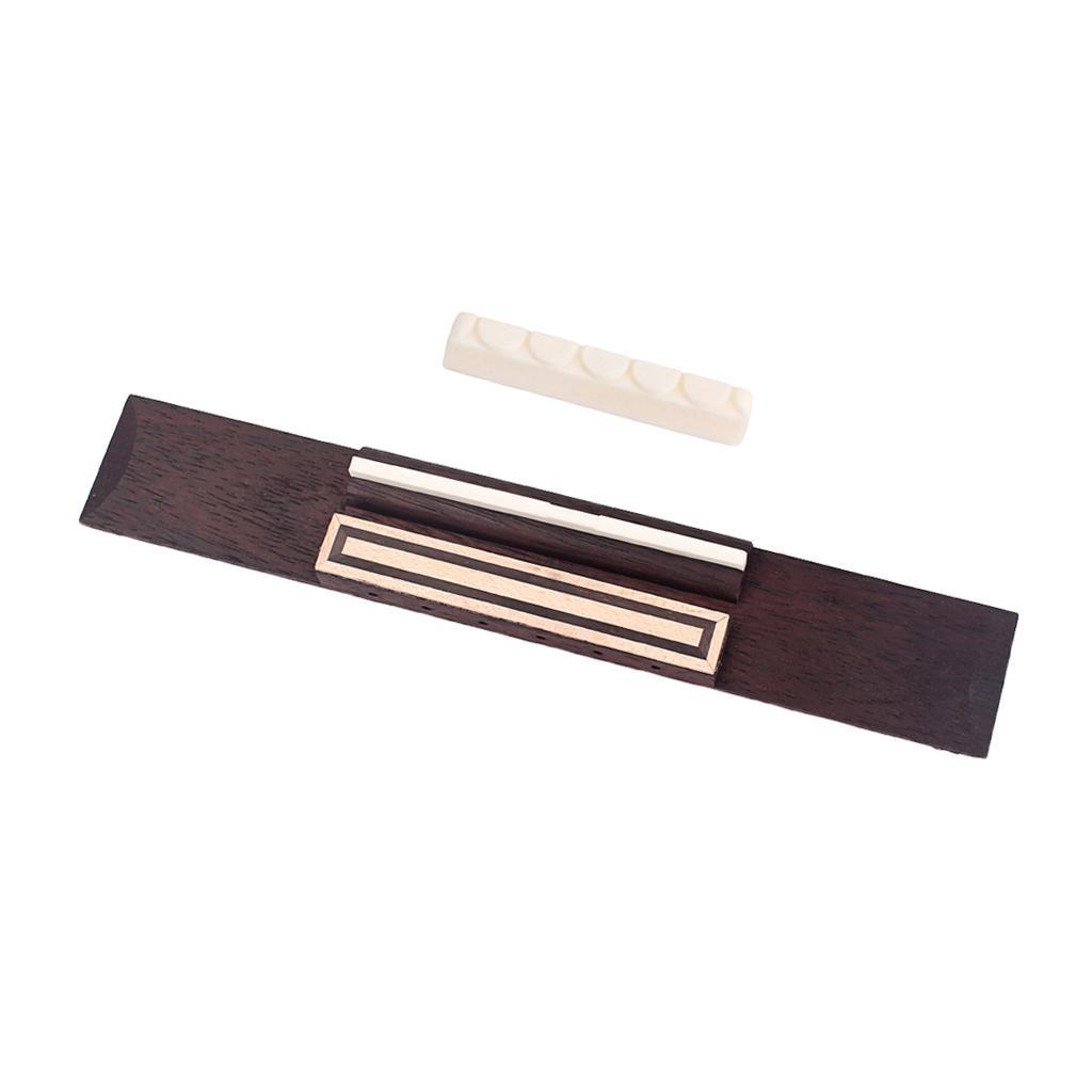 Replacement Classical Guitar Bridge&Bone Saddle Nut Set for Guitar Accessory