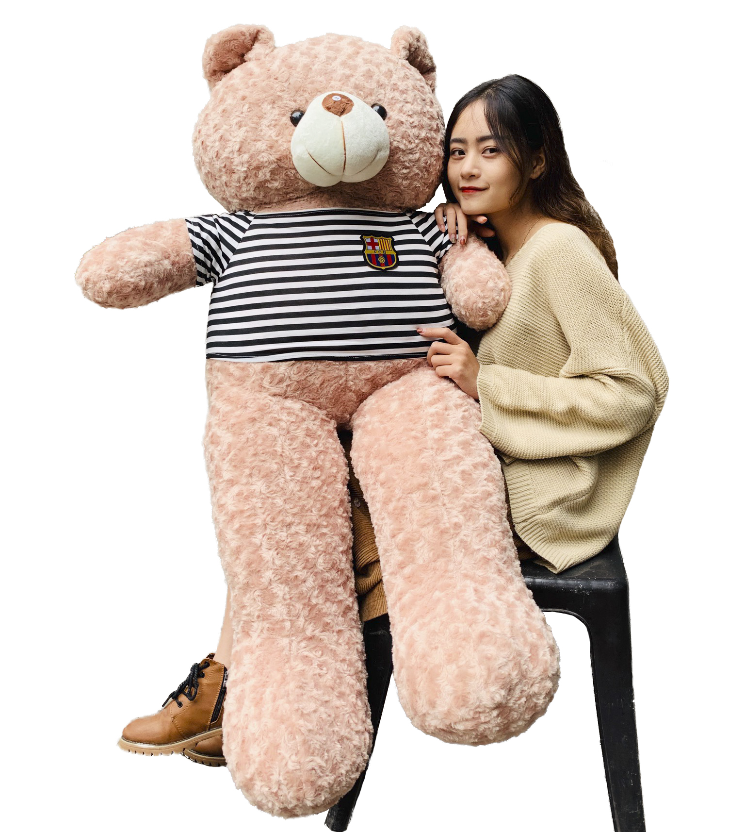 Gấu bông teddy cao cấp khổ vải 1m6 cao 1m4