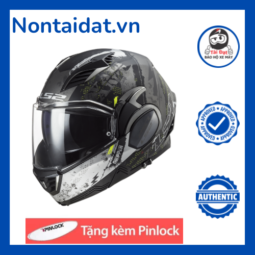 Mũ bảo hiểm fullface lật hàm linh hoạt - LS2 FF900 Valiant II Gripper