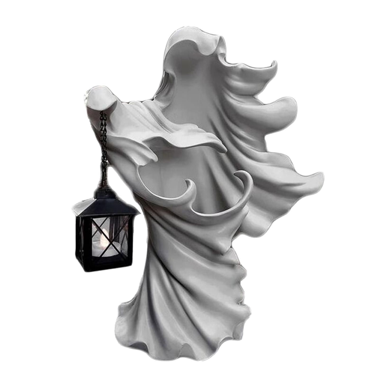 8" Resin Halloween Statue Figurine with Lantern Yard