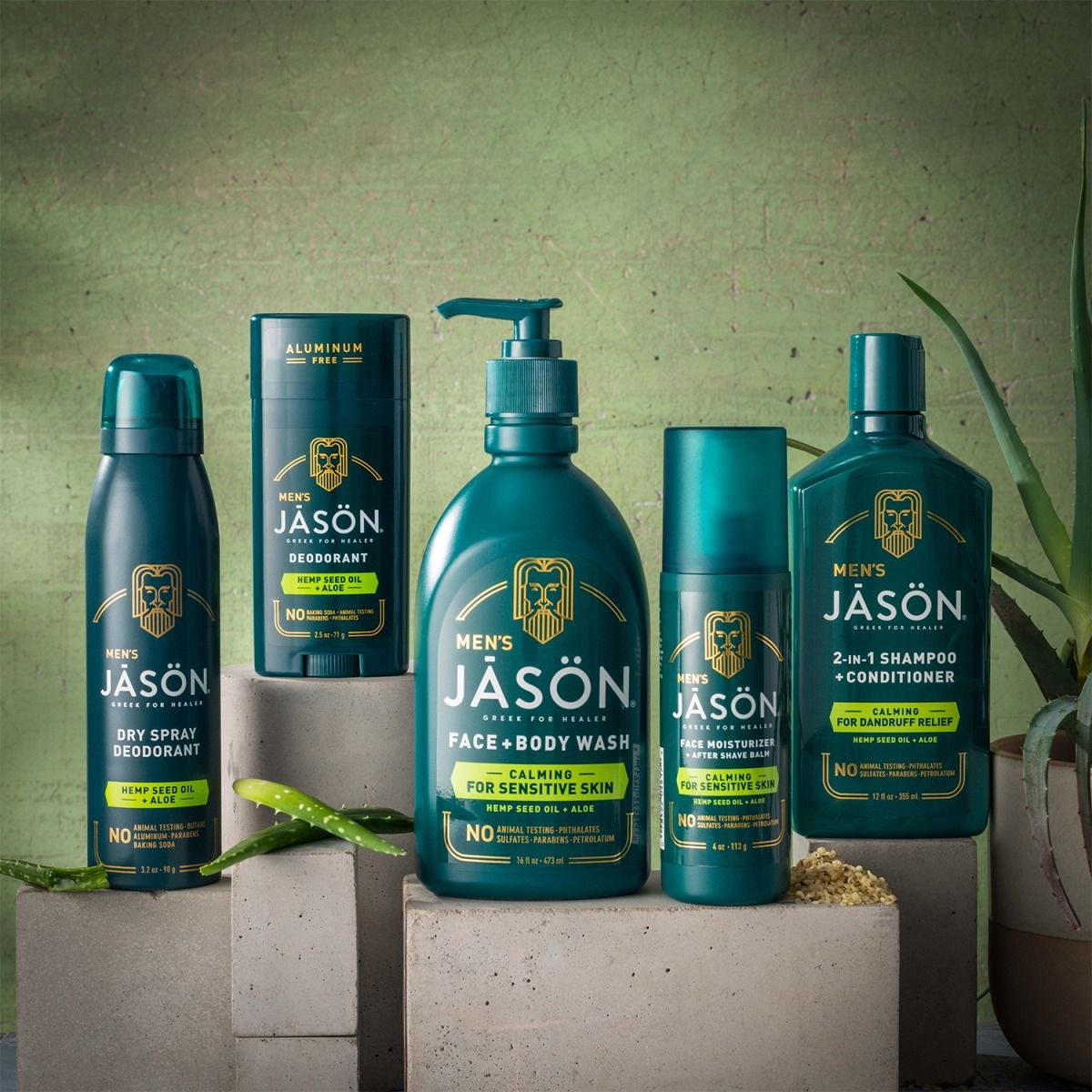 Thanh lăn khử mùi JASON MEN'S DEODORANT HEMP 'SEED' OIL + ALOE