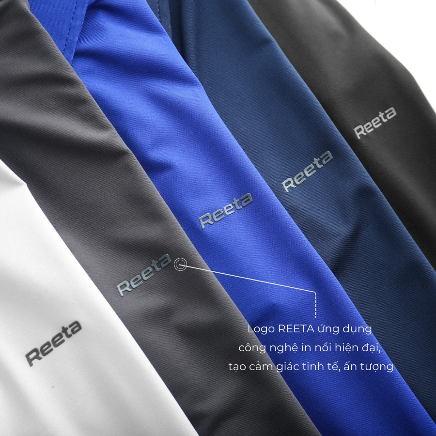 Áo Polo trơn Nam REETA tay ngắn, logo in ép nhiệt, siêu basic vải thun mát mịn thấm mồ hôi tốt - A2135