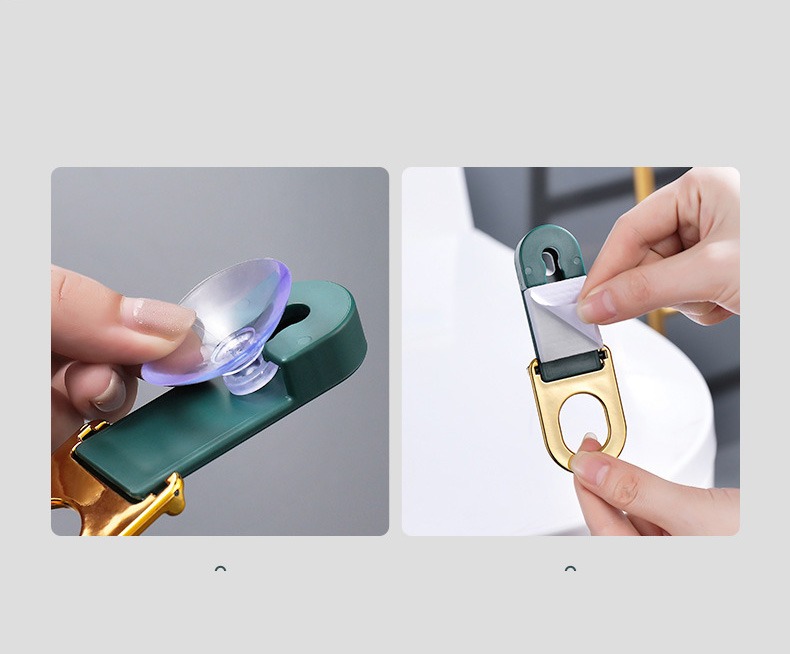 Dụng Cụ Nâng Nắp Bồn Cầu, Toilet, Kéo Cánh Tủ Đa Chức Năng Có Giác Hút Tiện Lợi