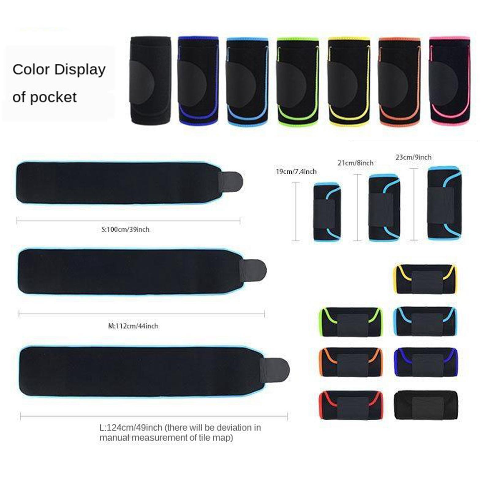 Waist Trimmer Rubber Ab Belt Widening Waist Trainer with Adjusted Straps and Mini Pouch for Fitness and Lumbar Back Support Tummy Control