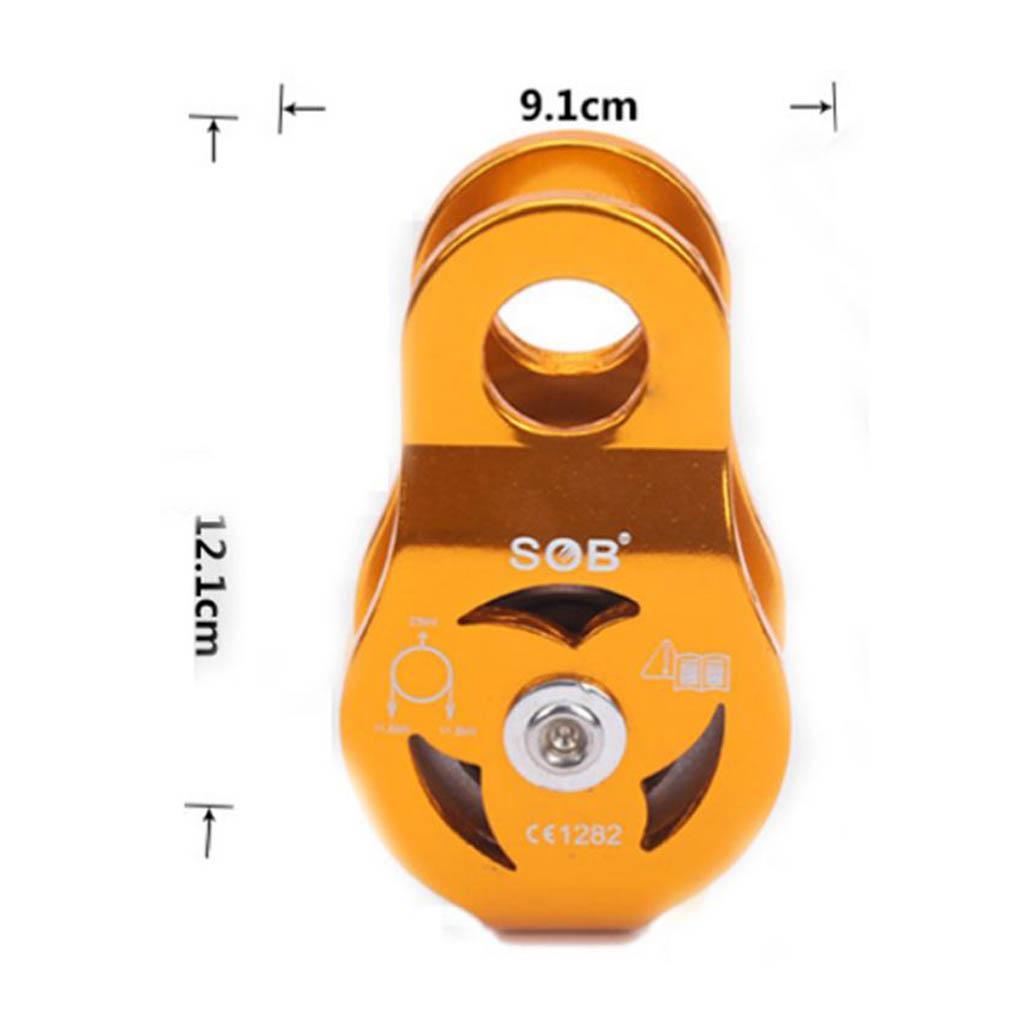 2pcs 23KN Durable Fixed Single Pulley for 8-13mm Rope Arborist Tree Rock Climbing Outdoor Rappelling
