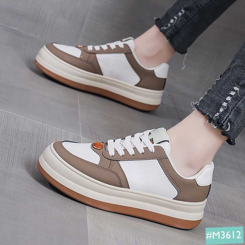 Giày Thể Thao Sneaker Nữ Bánh Mì MINSU M3612 Style Hàn Quốc Độn Đế 5cm Cực Đẹp Khi Đi Chơi, Học