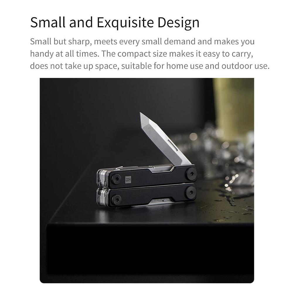 HUOHOU Mini Multitool Multi-function Pocket Knife Folding Knife EDC Knife with Screwdrivers/Scissors/Bottle Opener for
