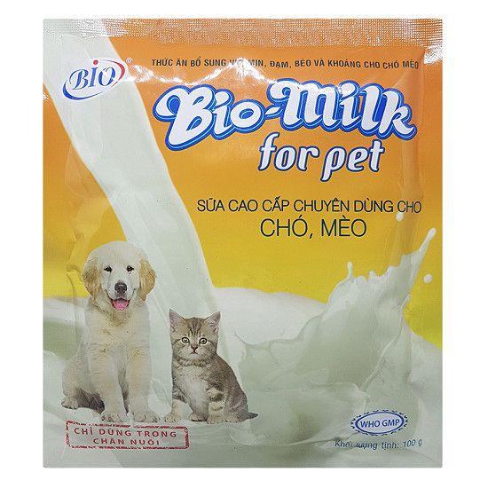 SỮA CHO PET THÚ CƯNG CHÓ MÈO BIO MILK GÓI 100G