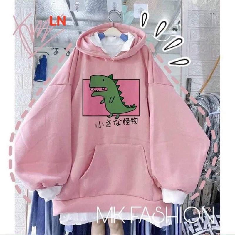 Áo hoodie khủng long ô vuông chữ nhật TH6