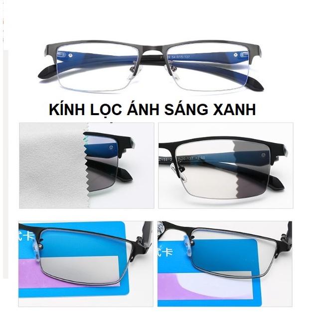 Kính chống ánh sáng xanh nam/nữ, giảm tối đa nhức mắt,  mệt mỏi, dễ ngủ khi xem điện thoại và máy tính KT17Japan