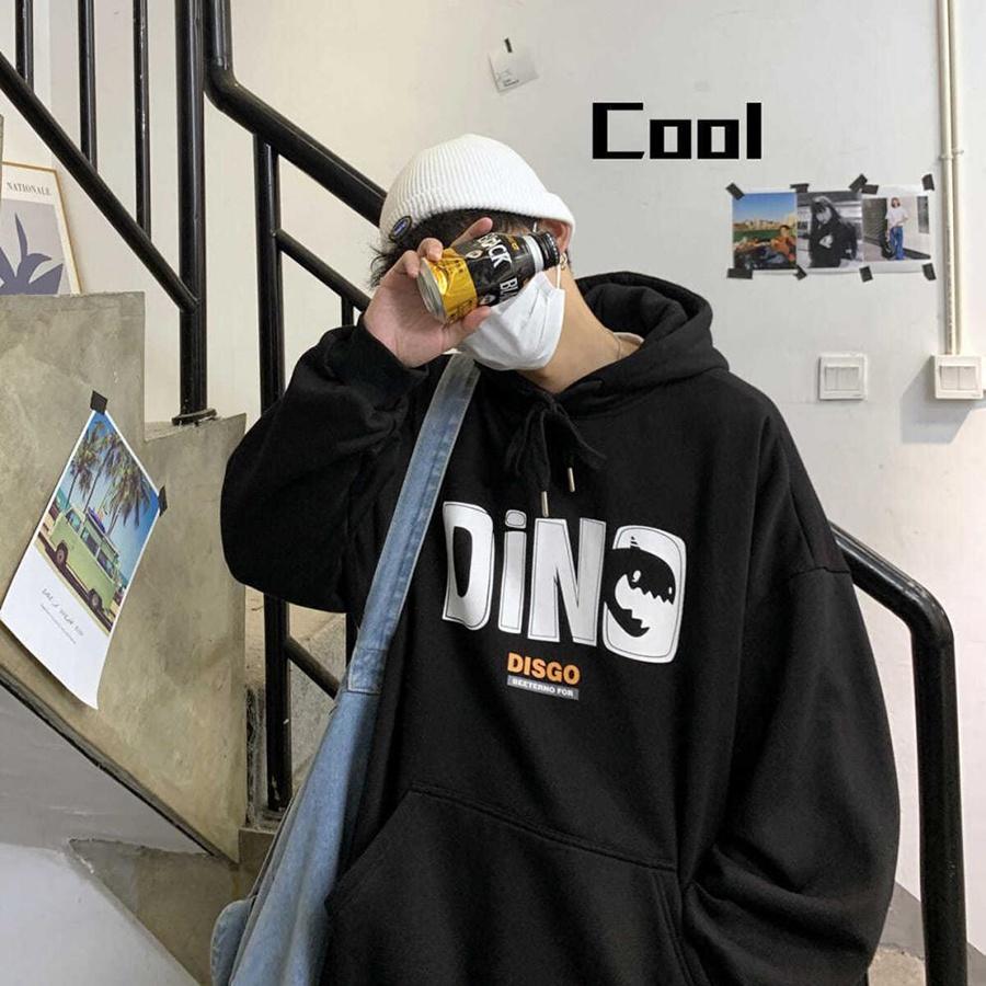 Áo mũ Hoodie Unisex Phong Boutique Dino form rộng 5 màu nỉ bông cặp đôi nam nữ Oversize Ulzzang thu đông