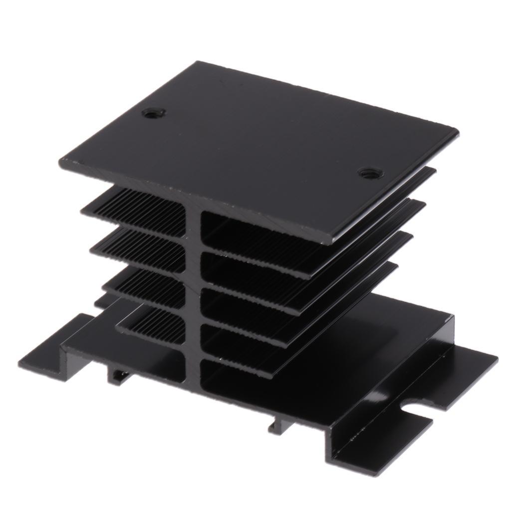 3xBlack  Heat Sink  80*50*50mm for SSR-10DA Heat Dissipation