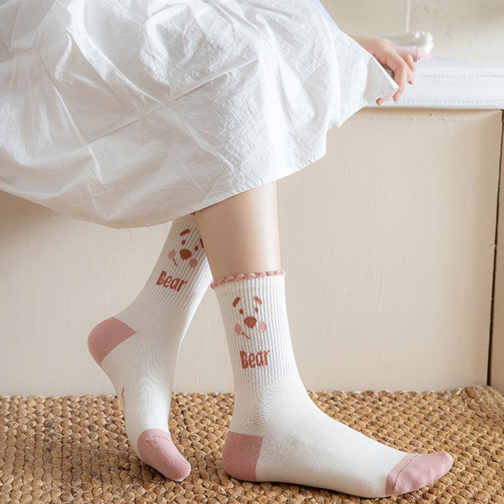 Tất vớ cổ cao chú gấu con dễ thương nhiều kiểu dễ thương dành cho nữ
