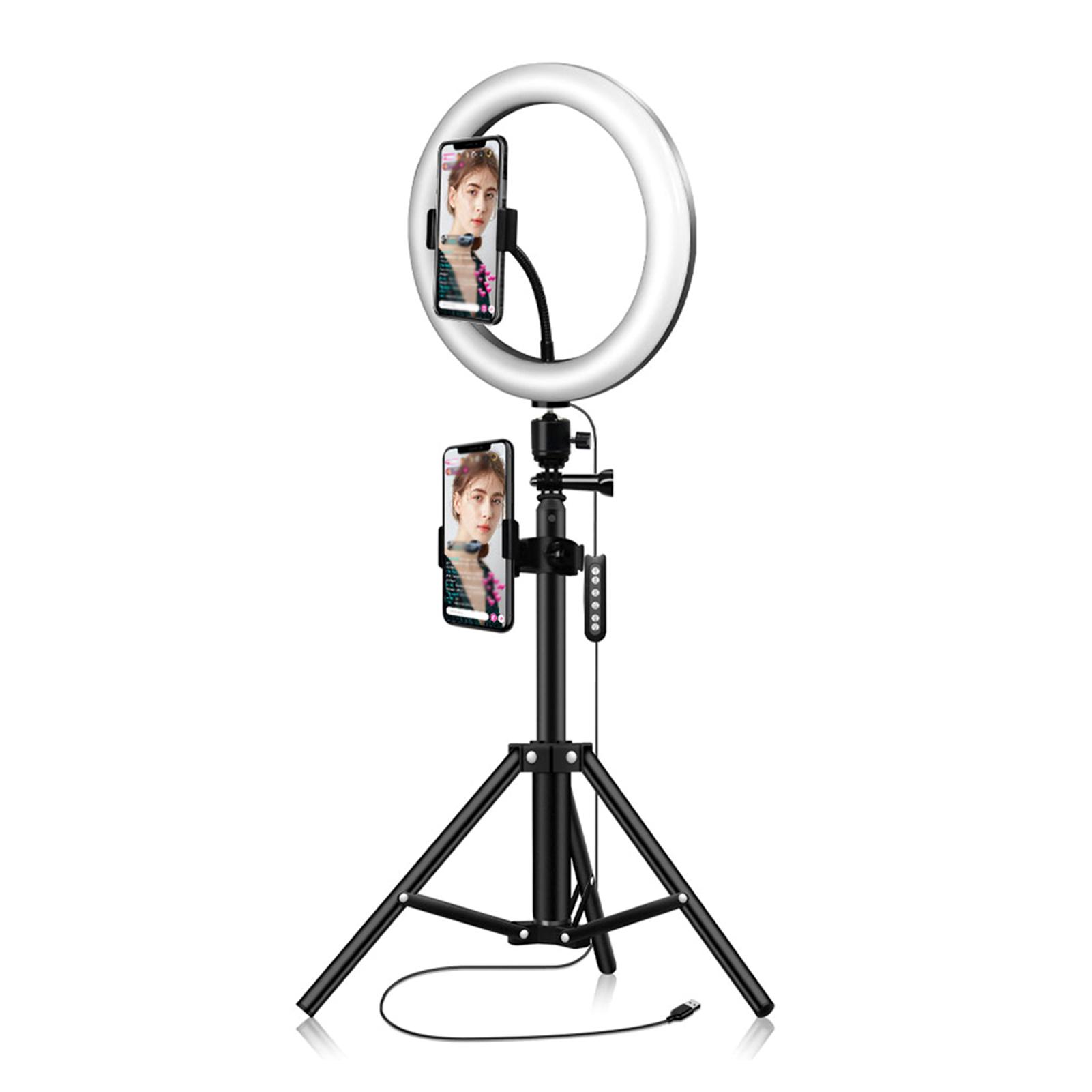 10.2 Inch Dimmable 184 LEDs RGB & 2700-6500K Photography Light USB Powered Operated Selfie Lamp 10 Levels Adjustable