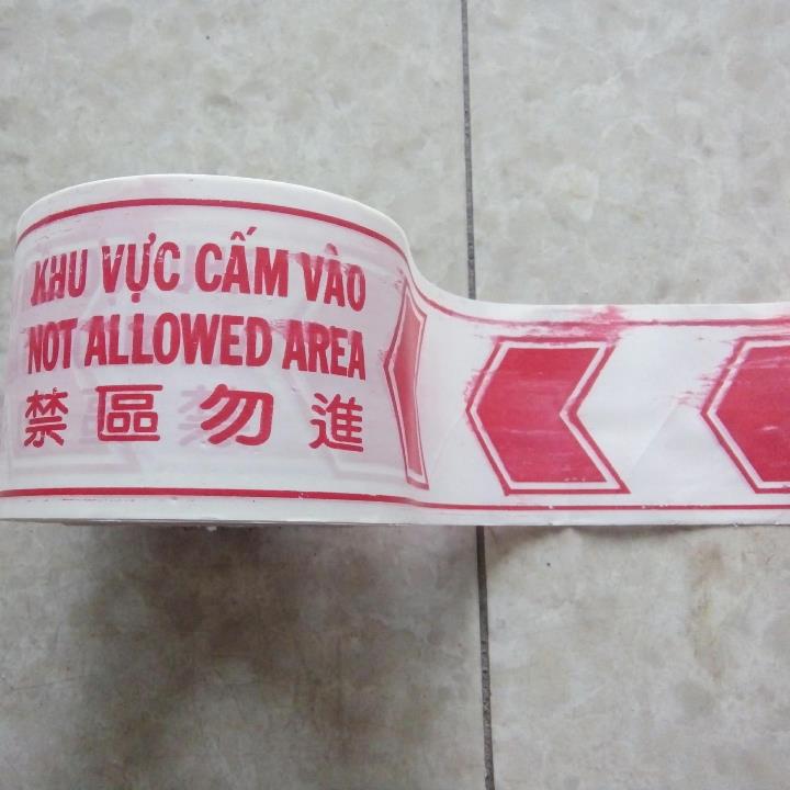 Rào Cảnh Báo Công Trình Màu Đỏ Trắng, Cuôn Dài 100m, Dùng Để Băng Khu Vực Đang Thi Công, Các Công Trình Xây Dựng, Khổ 8cm