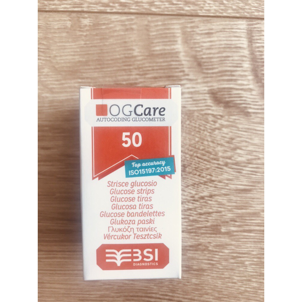 Que Thử Đường Huyết Ogcare Strip (50 Que/Lọ) - Hàng Chính Hãng - Date xa