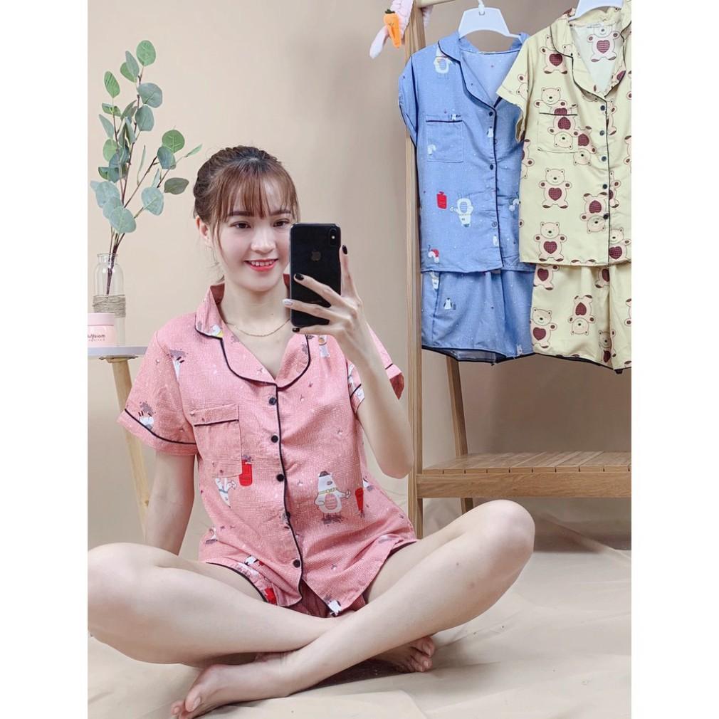 Bộ mặc nhà pijama, Bộ đùi nữ phong cách hàn quốc, kiểu dáng trẻ trung